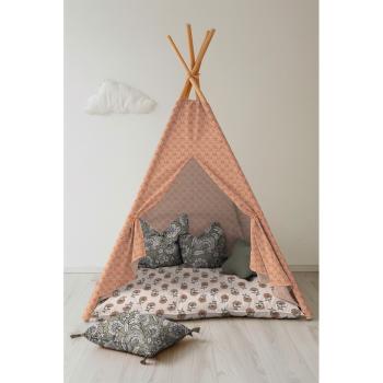 Canvas Baumwolle - Orange Flowers | Meterware